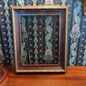 vintage shadow box with glass frame
